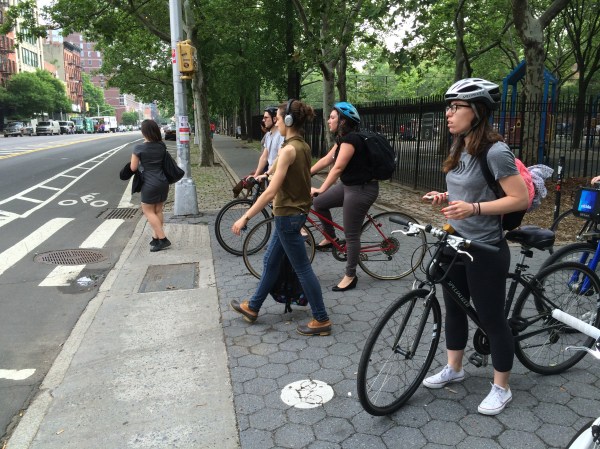 Pedestrians and cyclists can co-exist.